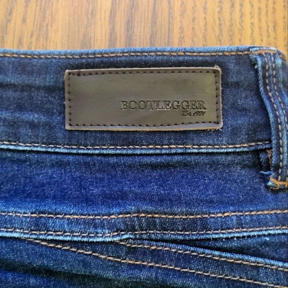 Womens Bootlegger The Real McCoy W30L30 Dark Wash Blue Denim Skinny Jeans - Picture 11 of 13